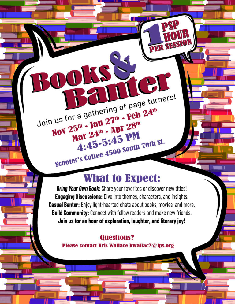 books and banter flyer